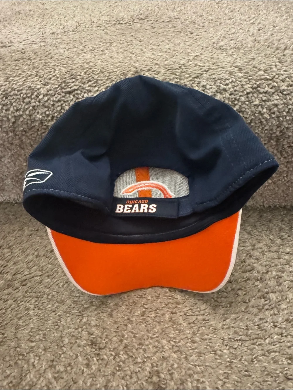 Chicago Bears NFL Reebok Youth stretch fit hat Navy/White/Orange official